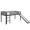 HOCHBETT mit Rutsche 90/200 cm Grau - Grau, Holz - Homestyle4u