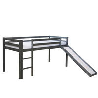 HOCHBETT mit Rutsche 90/200 cm Grau - Grau, Holz - Homestyle4u