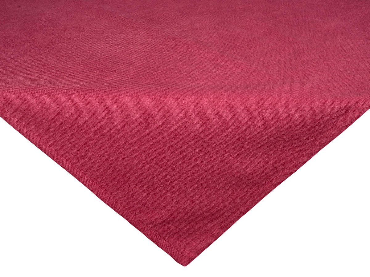 MITTELDECKE FarbTon Chenille-Haptik himbeer-rot 80/80 cm - Rot, Textil (80/80cm) - beties Heimtextil