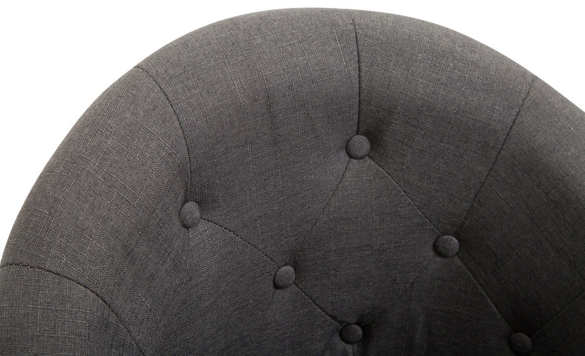 BARHOCKER Landern Stoff chrom dunkelgrau - Chromfarben/Dunkelgrau, Textil/Metall (65/128/57cm) - TPFLiving