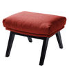 POLSTERHOCKER - Rot/Schwarz, Eichenholz/Textil (54/41/41cm) - home24
