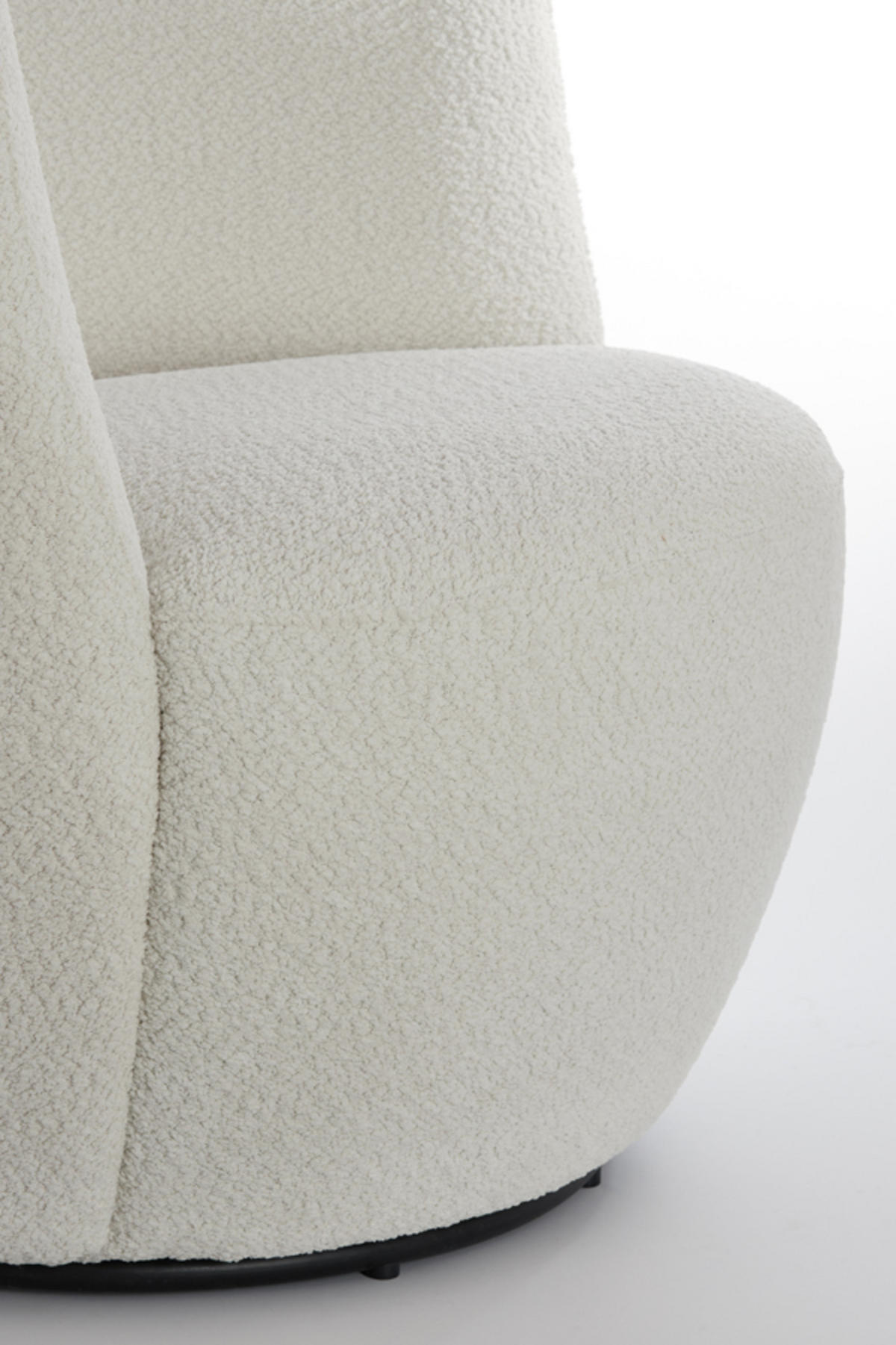 SESSEL Senja Weiß Ø89/74 cm - Weiß, Holz (85/74/89cm) - Light & Living