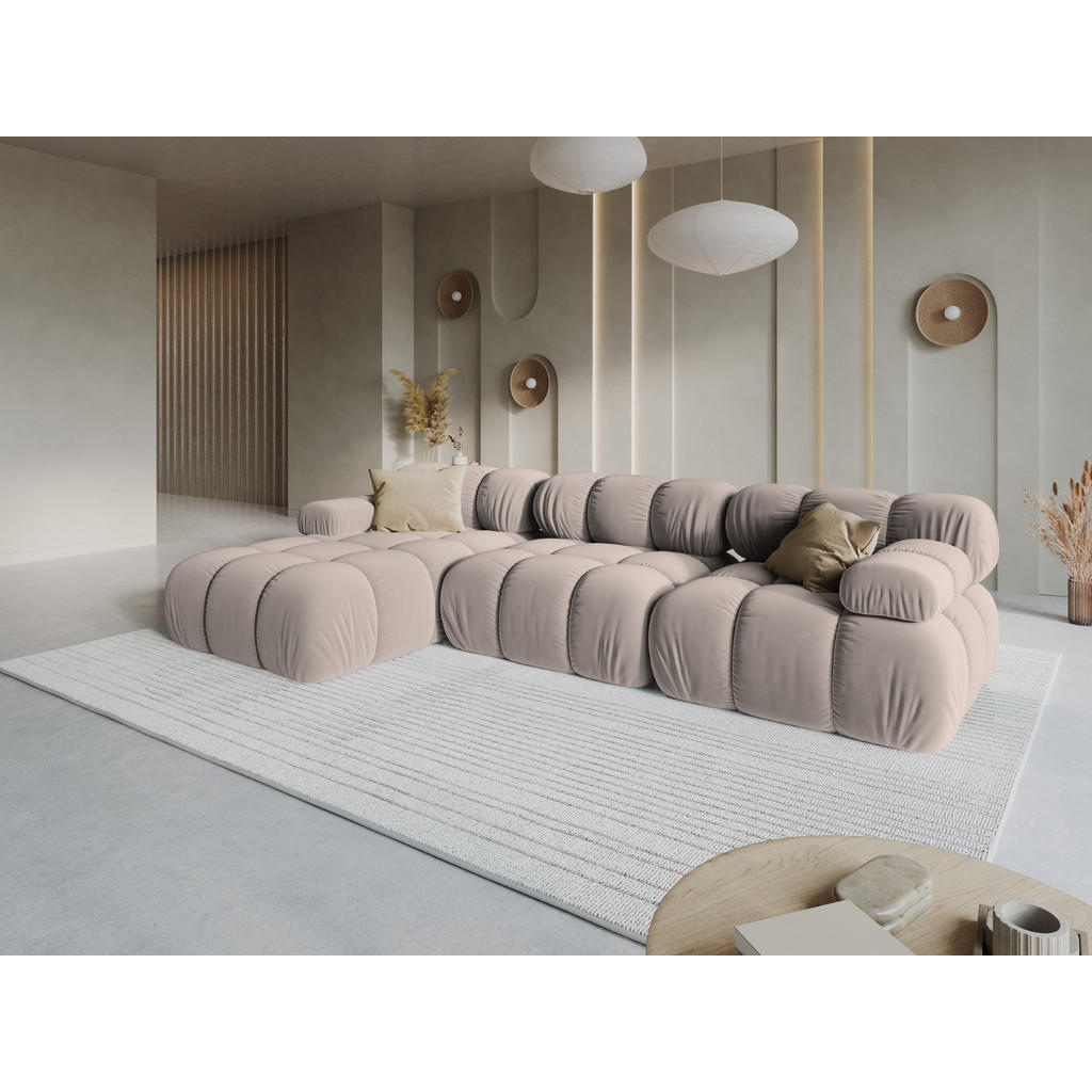 Thumbnail - Micadoni Modulares-Ecksofa, Beige, Textil, 4-Sitzer, L-Form, 285x122 cm, Hergestellt in Europa, Oeko-Tex®, Wohnzimmer, S...