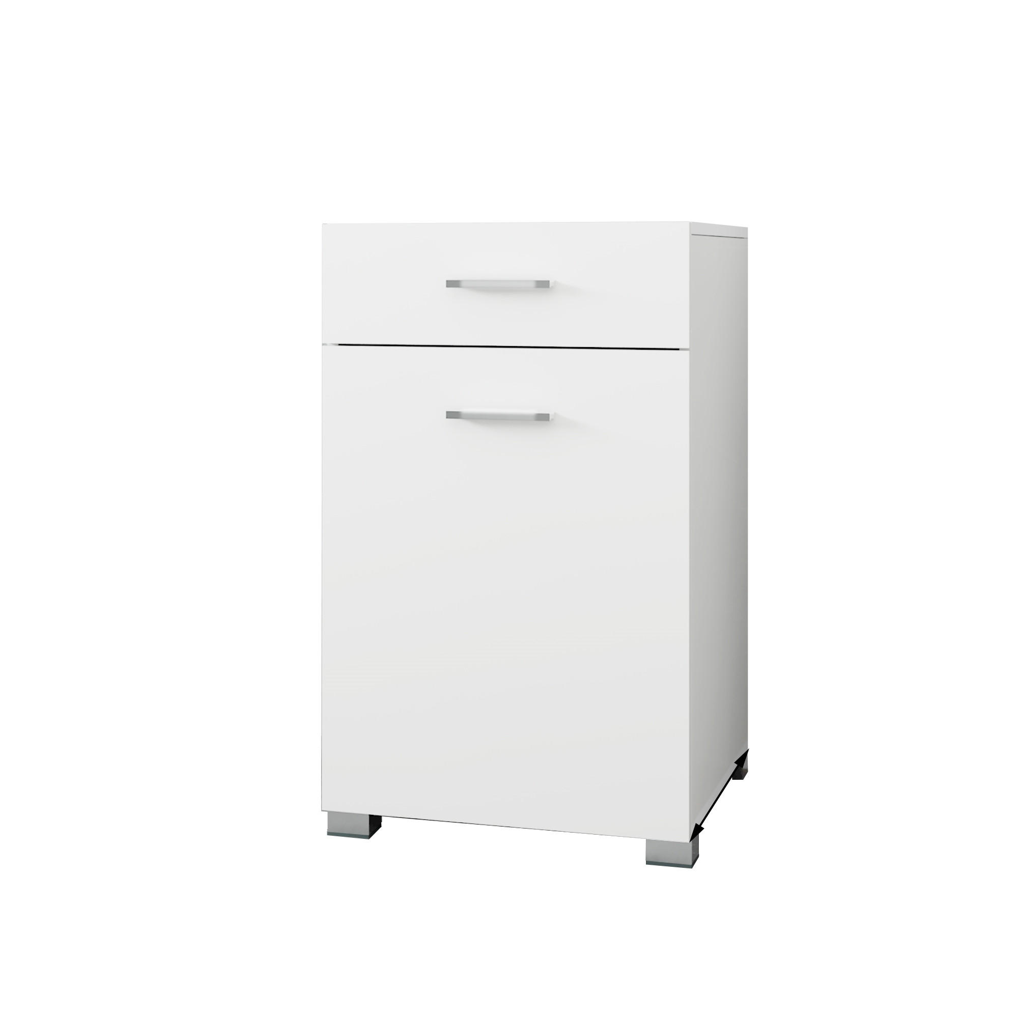 WÄSCHESCHRANK - Weiß, Holz (50/78.5/45cm) - ML-DESIGN