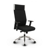 CHEFSESSEL Black-Line Stoff Schwarz - ergonomisch, 150 kg belastbar, Sitzhöhe 42-54cm - Schwarz, Kunststoff/Textil (68/115/60cm) - Versee