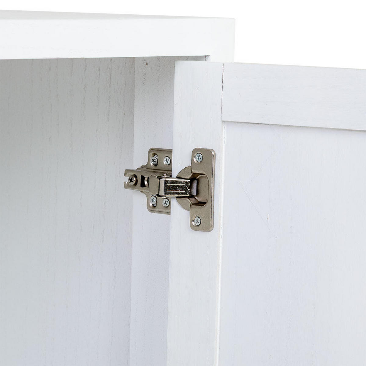 SIDEBOARD aus Metall und Holz, 80x40x89cm - Weiß, Holz (80/89/39cm) - Wanderlust