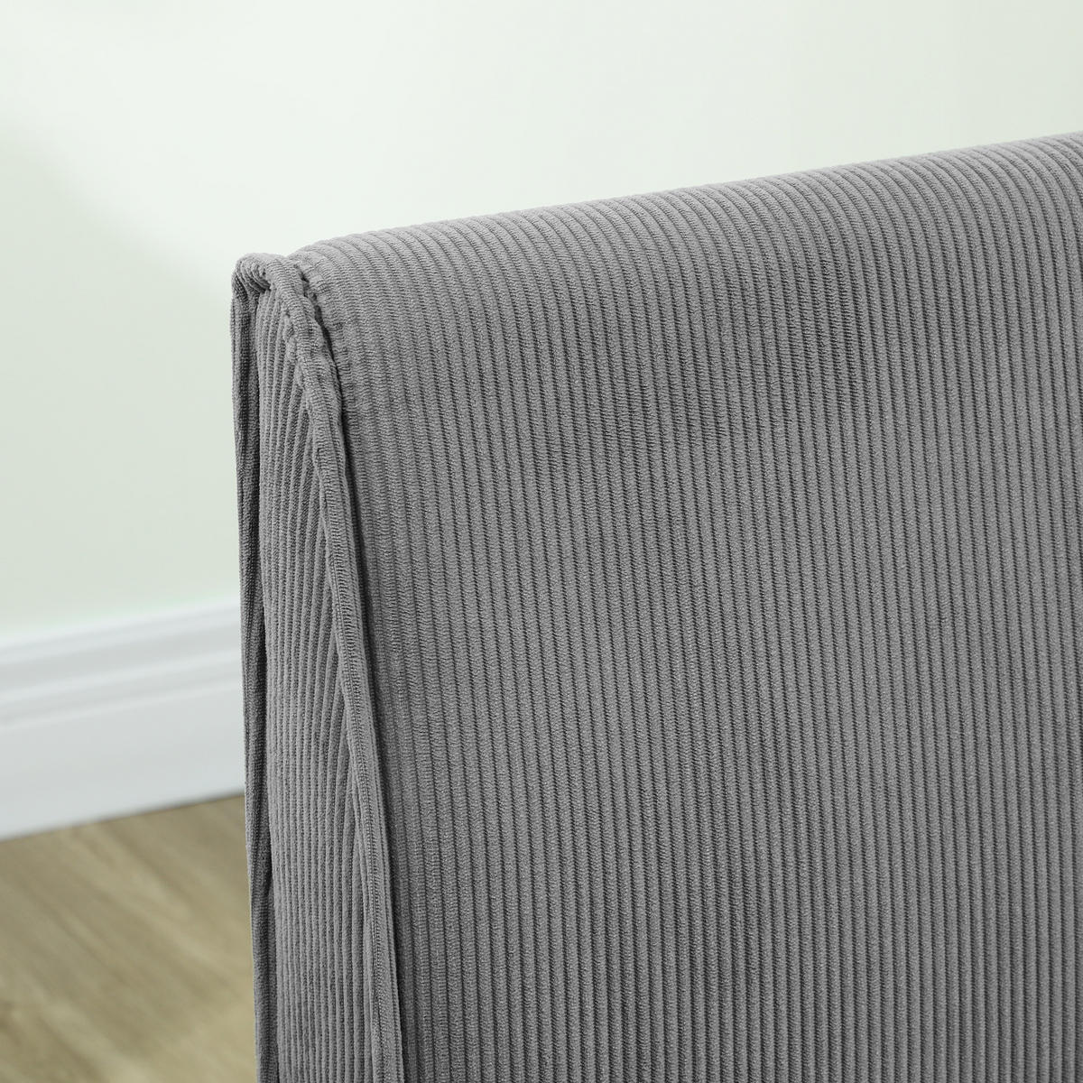 ZWEISITZER-SOFA DE-06477 dicke Polsterung, solide Holzbeine Grau - Grau, Holz/Textil (110/85/62cm) - ComfortXL