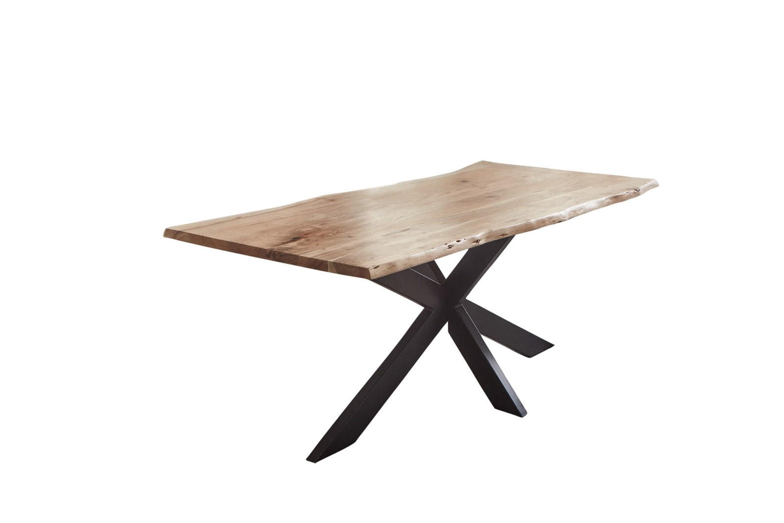 ESSTISCH TABEA - Beige/Schwarz, Holz/Metall (100/220/77cm) - SAM