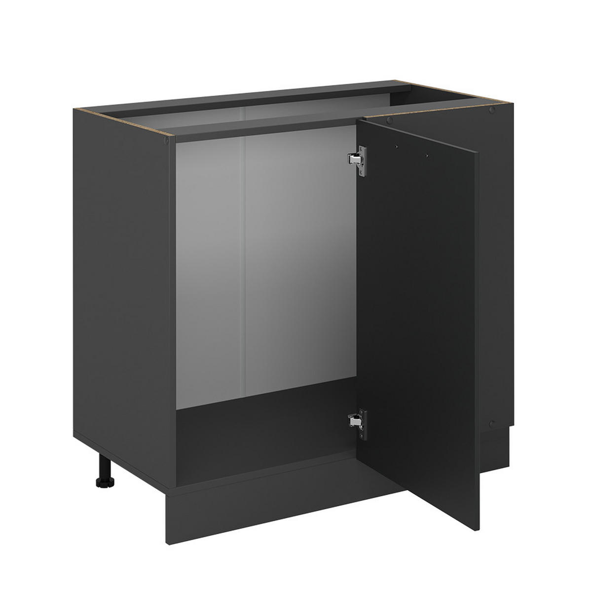 ECKUNTERSCHRANK R-Line Anthrazit Landhaus 86 cm , AP Anthrazit - Anthrazit, Holzwerkstoff (86/81.6/60cm) - Vicco