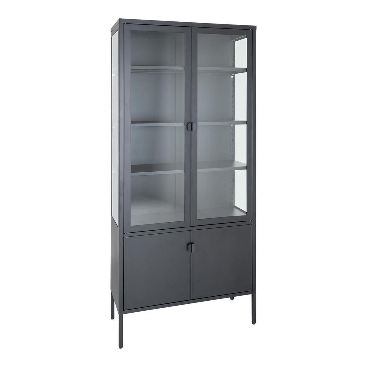 VITRINE Schwarz - Schwarz, Holzwerkstoff (80/180/35cm) - ebuy24