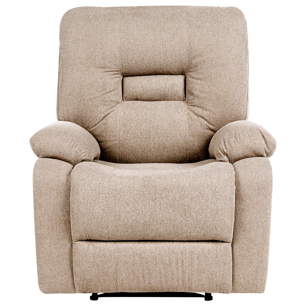 FERNSEHSESSEL mit Fußstütze Stoff Beige Bergen - Beige, Textil/Metall (90/101/72cm) - Beliani