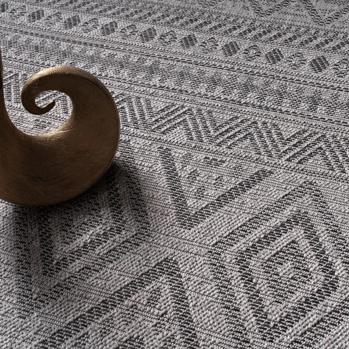 OUTDOORTEPPICH 80/80 cm Vermont 184 - Anthrazit, Kunststoff (80/80cm) - Paco Home