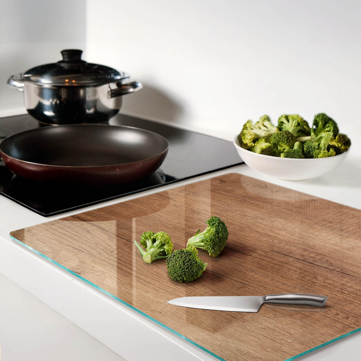 GLASPLATTE 60x52 cm Holz - Braun, Glas (60/0.4/52cm) - TULUP