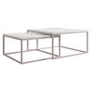 COUCHTISCH-SET Dual Cashmere - Kaschmir/Weiß, Holzwerkstoff/Metall (76/76/39cm) - MIRJAN24