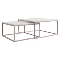 COUCHTISCH-SET Dual Cashmere - Kaschmir/Weiß, Holzwerkstoff/Metall (76/76/39cm) - MIRJAN24