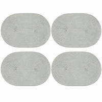 PLATZSET 4er Set Polypro Silber 45/30 cm - Silberfarben, Kunststoff (30/45cm) - TiborTex