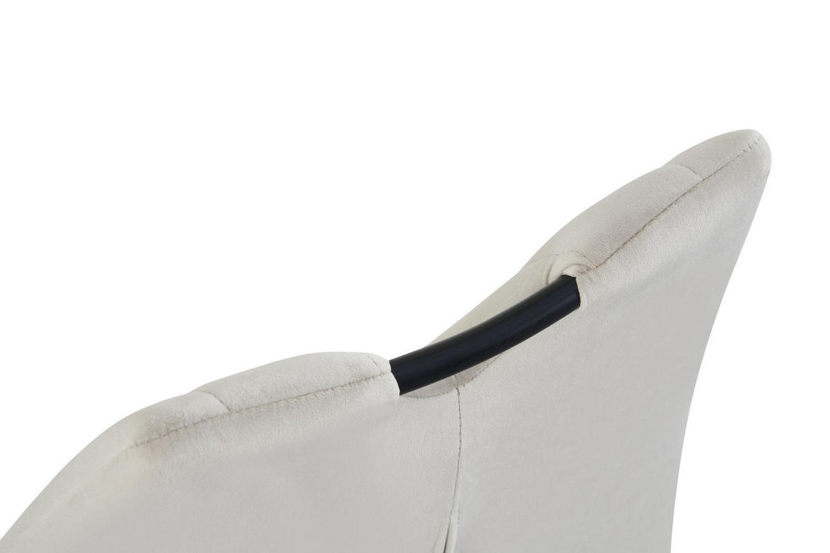 STUHL 2er Set Sevilla Stühle in Creme - gemütliches Design - B/H/T: 52x75x58 cm - Creme, Textil (58/75/52cm)