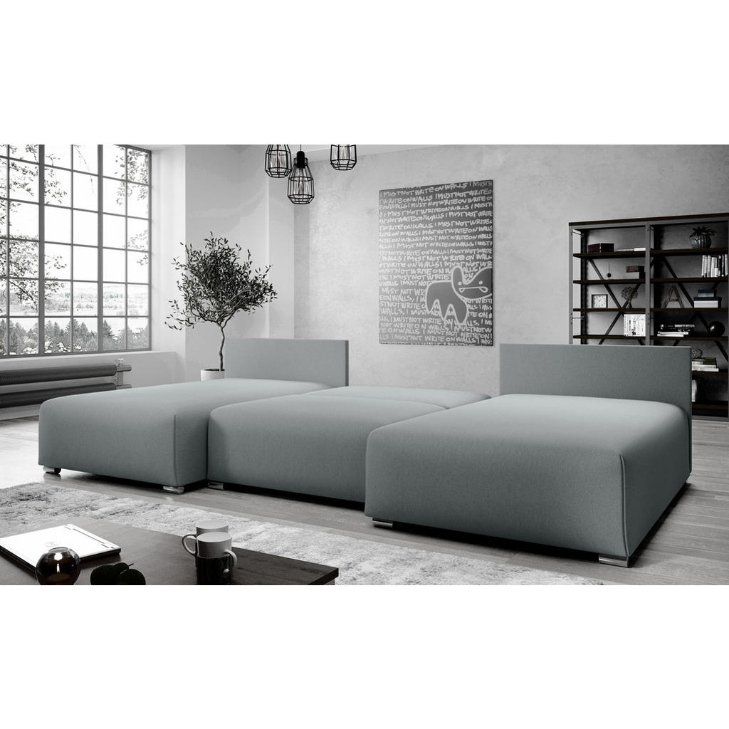 Thumbnail - AX Living Wohnlandschaft, Braun, Textil, Uni, 7-Sitzer, Füllung: Polyurethan (Pur), U-Form,Rechteckig, kugelförmig, 300x...
