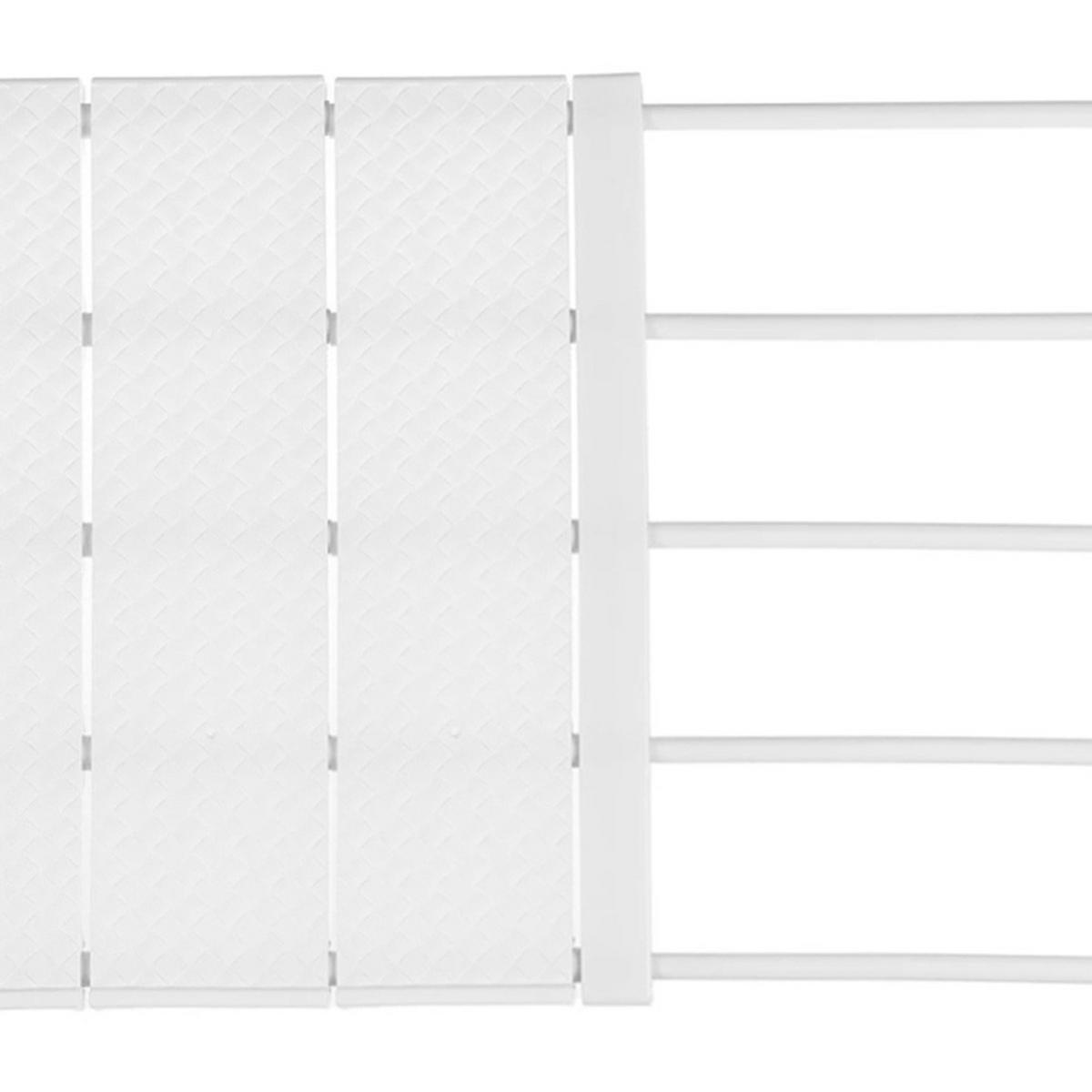 SCHRANK-SPANNREGAL aus ABS-Kunststoff, Kohlenstoffstahl in Weiß Verstellbares 38-55cm - Weiß, Kunststoff (24/38/1.5cm) - Livingandhome