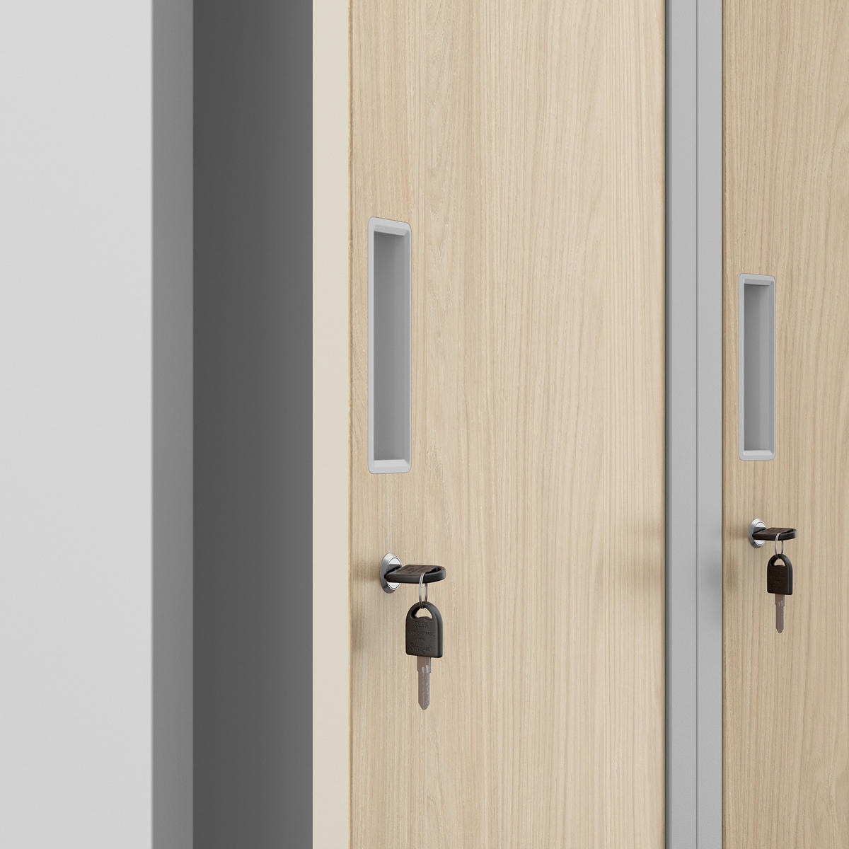 PERSONALSCHRANK KACPER 180x80x50 cm - Grau/Sonoma Eiche, Metall (80/180/50cm) - Jan Nowak