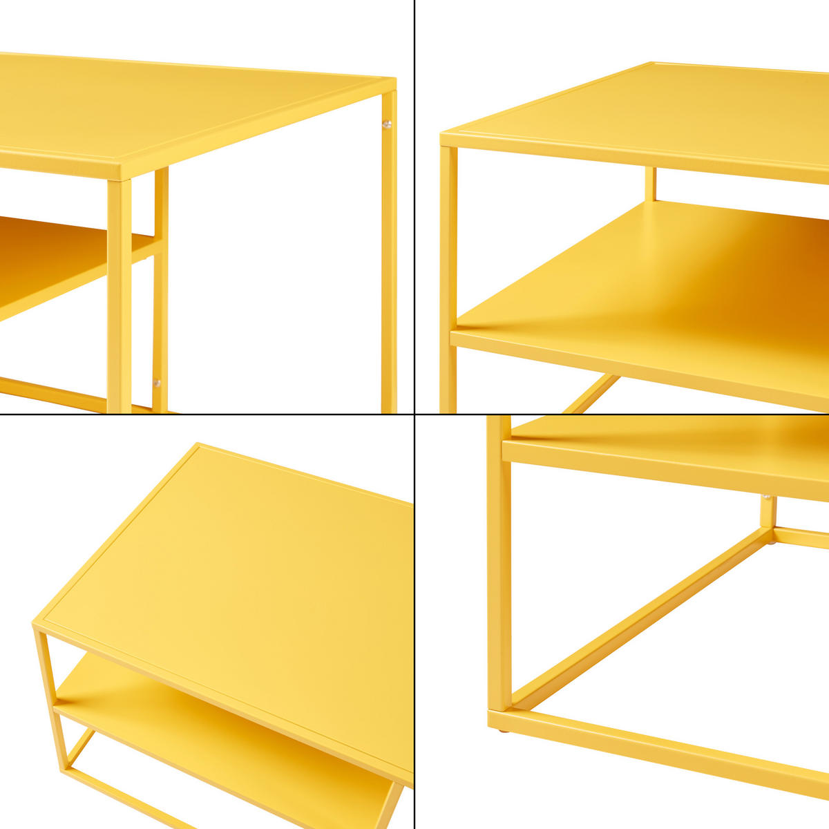 COUCHTISCH Solund 45/90/60 cm - Gelb, Metall (60/90/45cm) - [en.casa]