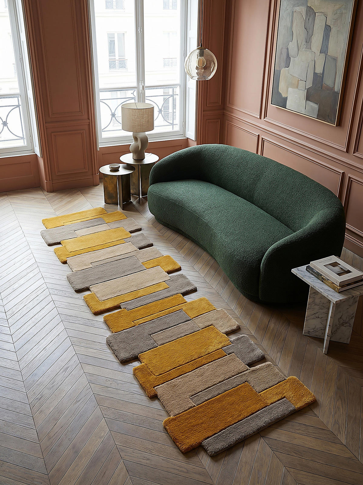 TEPPICHLÄUFER HALLEIN 60/230 cm - Gelb, Textil (230/60cm) - KADIMA DESIGN