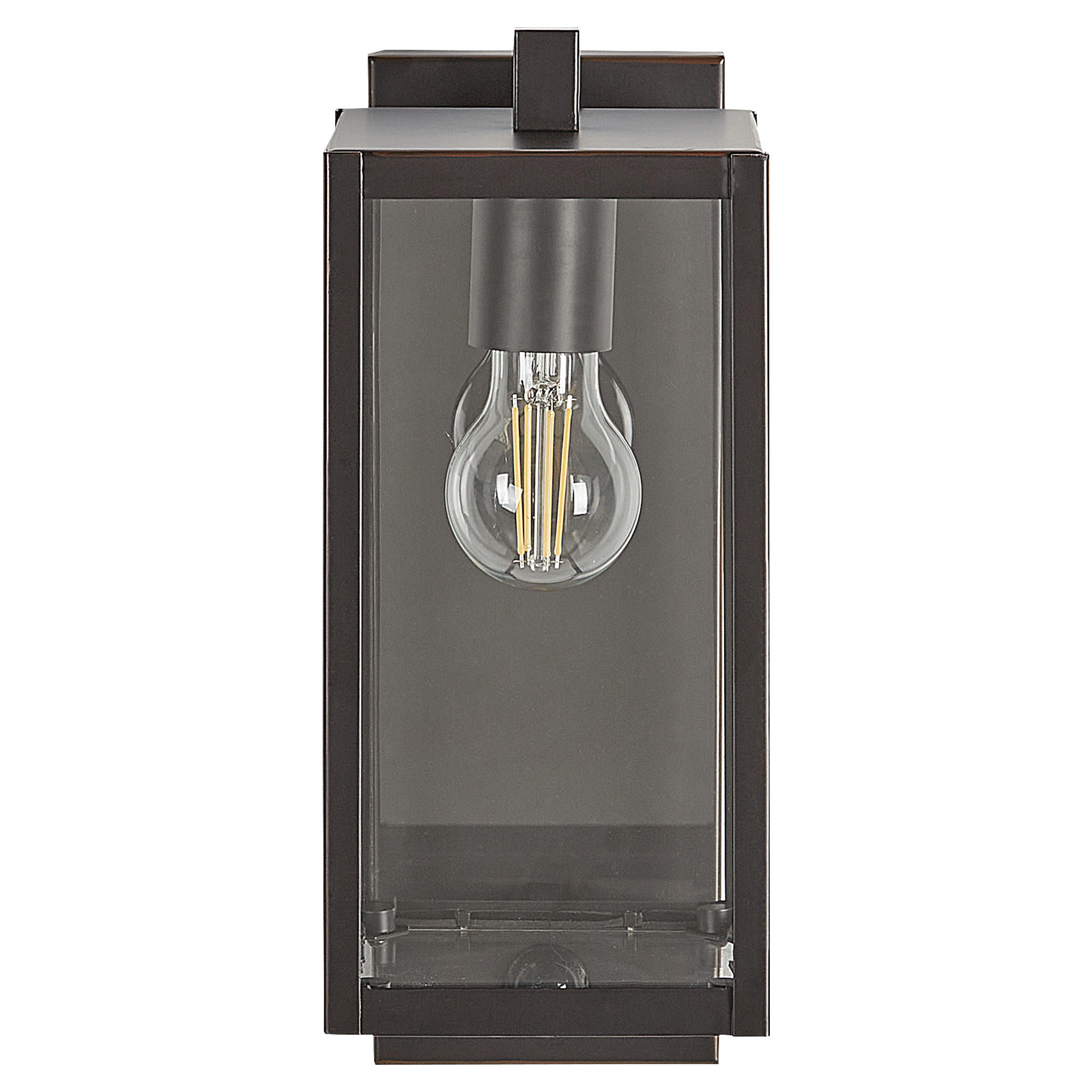 AUSSENWANDLEUCHTE Megget 20/20/33 cm - Schwarz, Metall (20/33/20cm) - Beliani