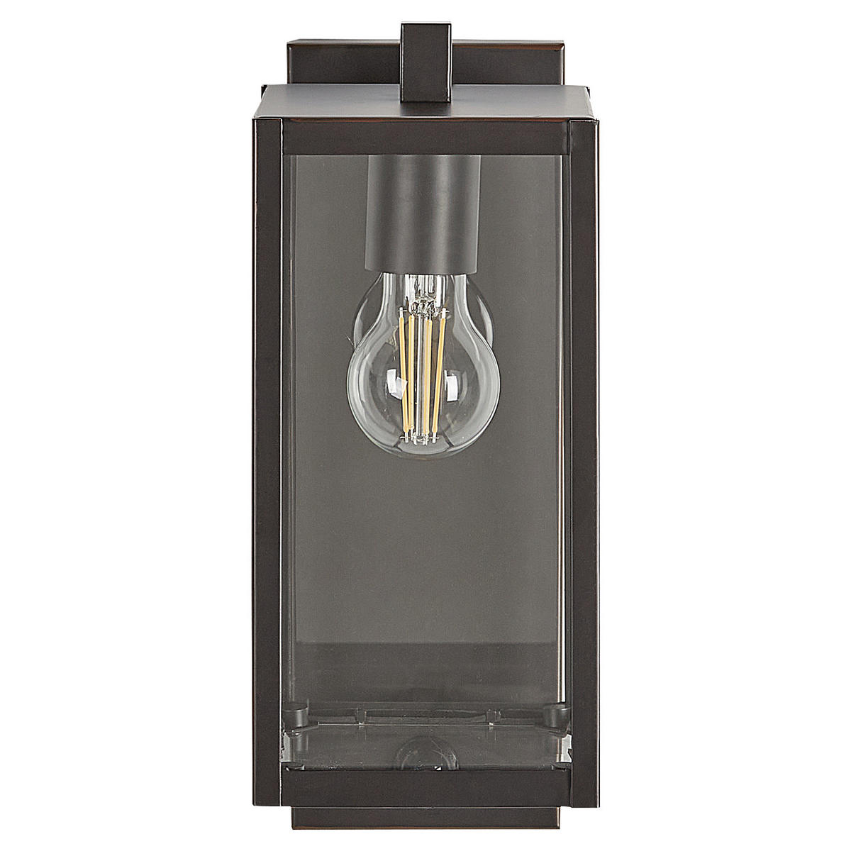 AUSSENWANDLEUCHTE Megget 20/20/33 cm - Schwarz, Metall (20/33/20cm) - Beliani