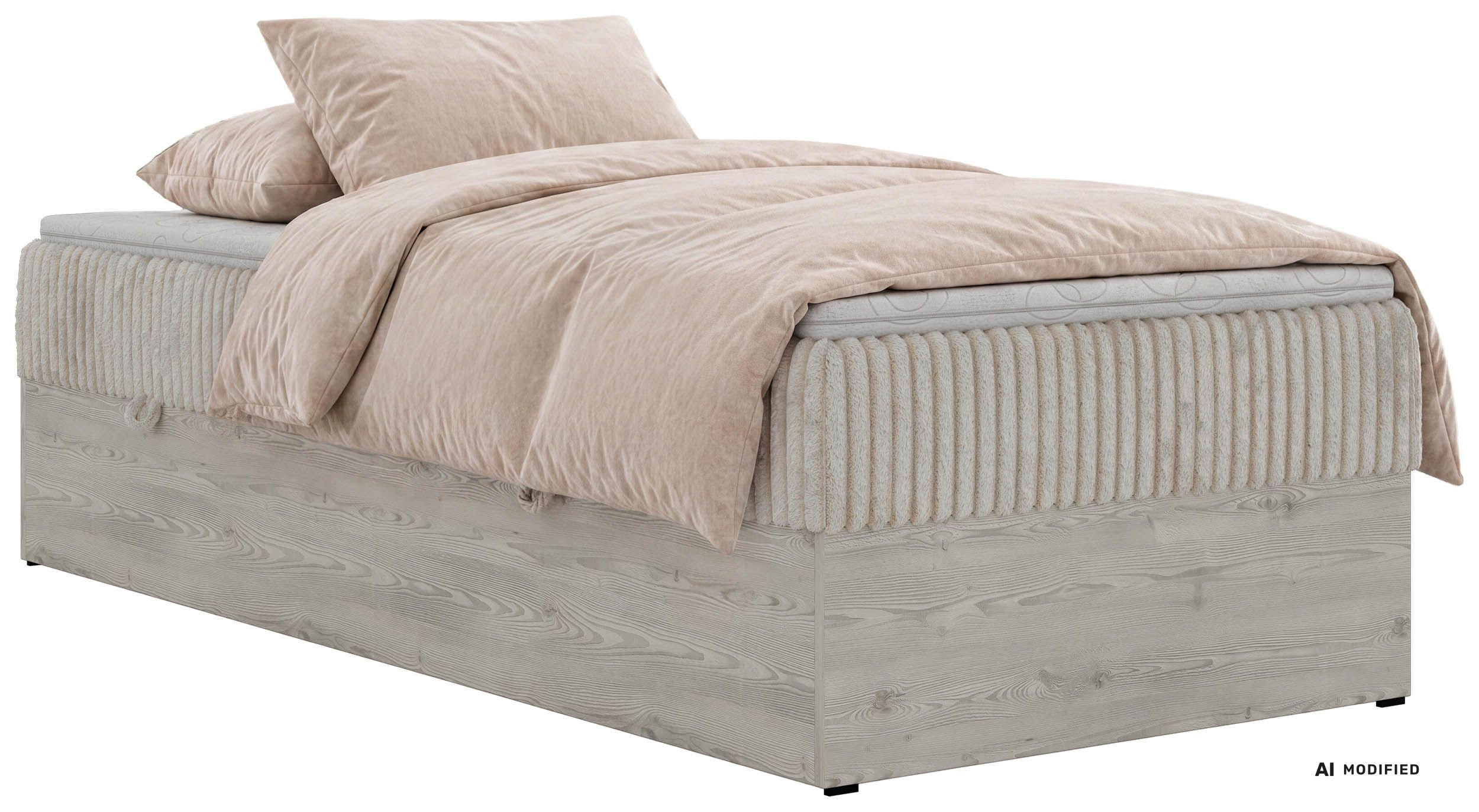 BOXBETT NORDIC ZERO 90/200 - Beige Cord - Topper Visco - H4 - Beige/Schwarz, Kunststoff/Textil (90/200cm) - MKS
