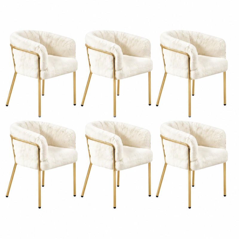 Meubliv Stuhl Weiß 57x77x57 cm