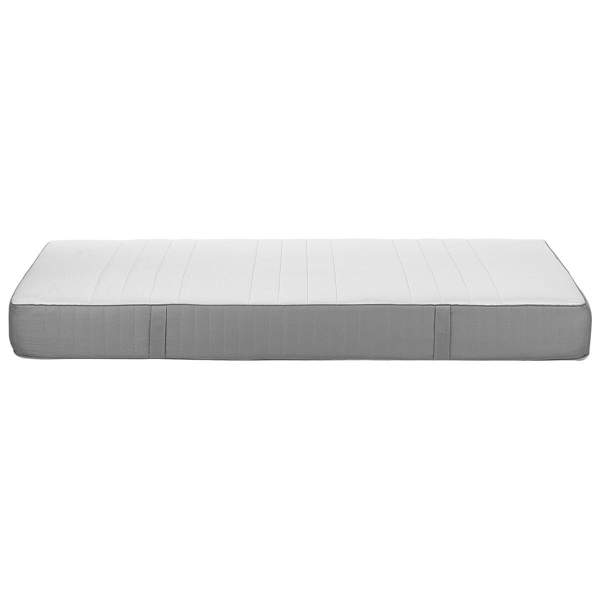 GEL-MEMORY-SCHAUMMATRATZE H2/3 Mittel 120/200 cm Happiness - Grau, Textil (120/200cm) - Beliani