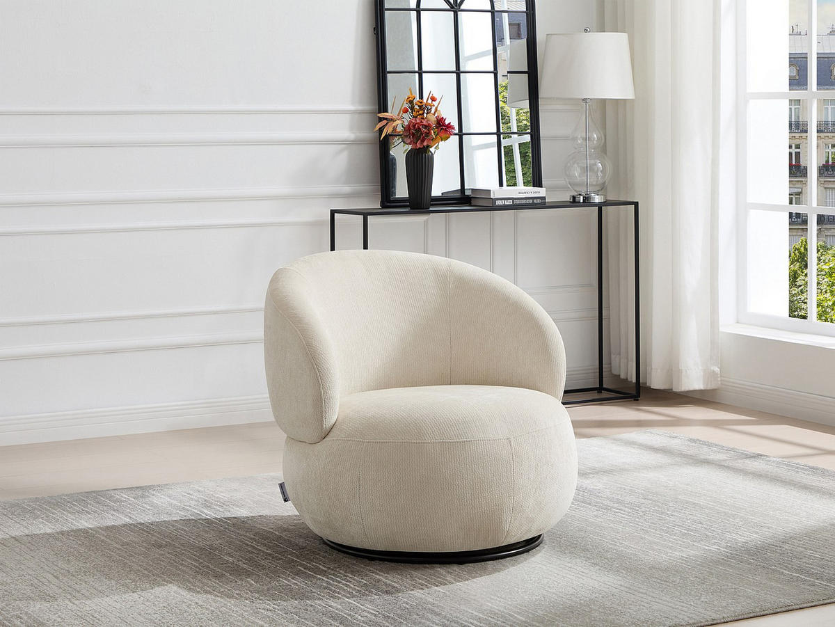 SESSEL mit gerader Rückenlehne - 1 Person - Stoff - Beige - Beige, Textil (76/69/82.5cm) - Vente-Unique