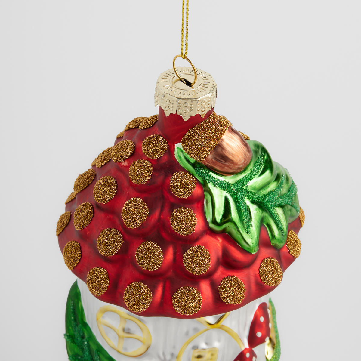 GLASKUGEL Sveppo, Mehrfarbig, 12.8 x 8.8 x 8.8 cm, Dekorative Weihnachtsdeko - Multicolor, Glas (8.8/12.8/8.8cm) - home&you