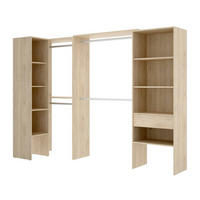 OFFENER KLEIDERSCHRANK Holz-Effekt Eiche 79.4x248h187 - Braun, Holzwerkstoff (248/187/79.4cm) - DMORA