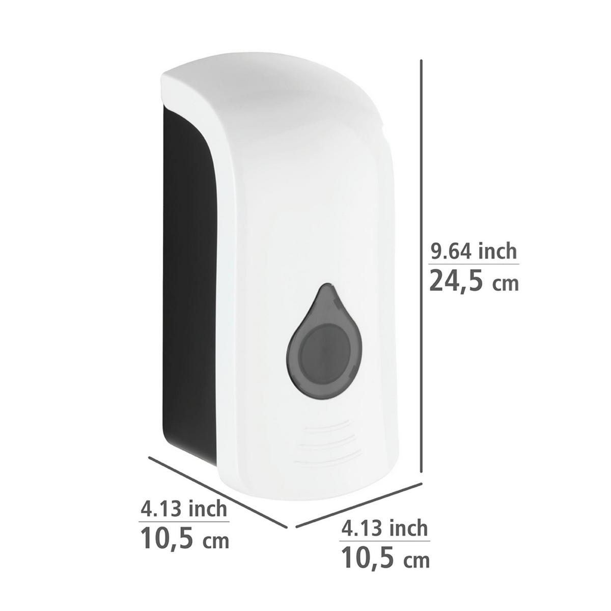 SEIFEN- und Desinfektionsmittelspender Ranera 740 ml 10,5/10,5/24,5 cm - Weiß, Kunststoff (10.5/24.5/10.5cm) - Wenko