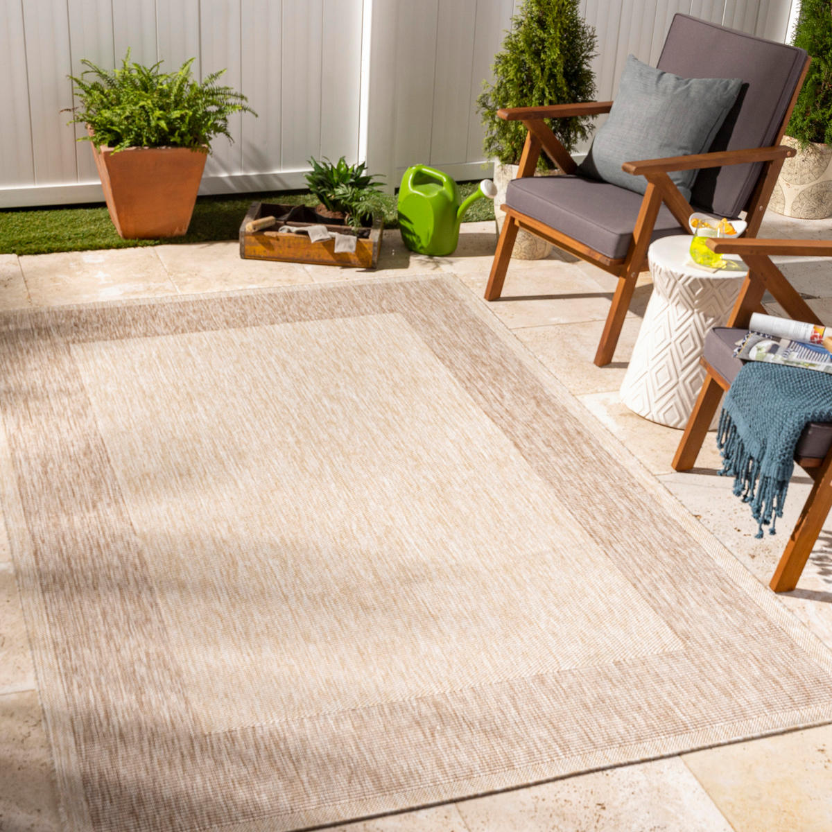 OUTDOORTEPPICH Jute-Optik 200/275 cm Beige - Braun, Kunststoff/Textil (200/275cm) - LIVABLISS