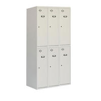 SPIND Amego 6 Abteile HxBxT 180 x 120 x 50 cm Abteilbreite 40 cm - Hellgrau, Metall (120/180/50cm) - PROREGAL