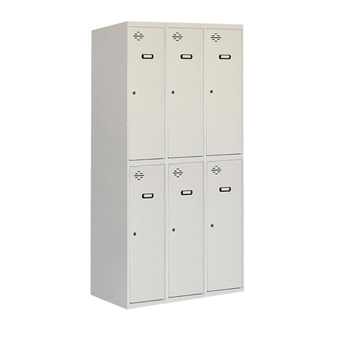 SPIND Amego 6 Abteile HxBxT 180 x 120 x 50 cm Abteilbreite 40 cm - Hellgrau, Metall (120/180/50cm) - PROREGAL