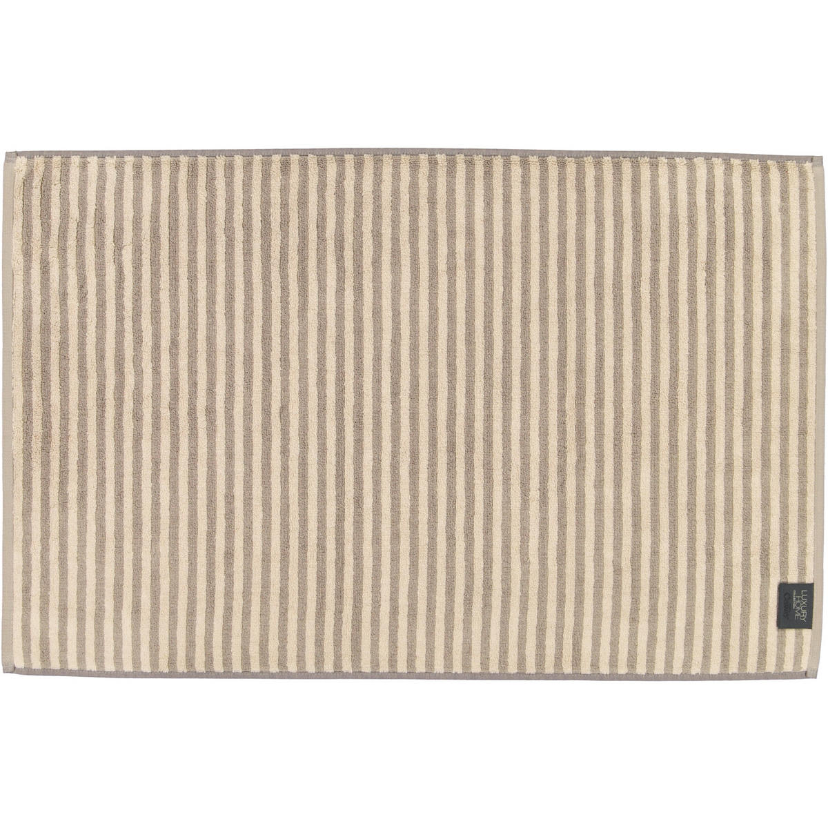 BADEMATTE TWO-TONE STRIPES 480 GRAPHIT - 70 - Braun, Textil (50/80cm) - Cawoe
