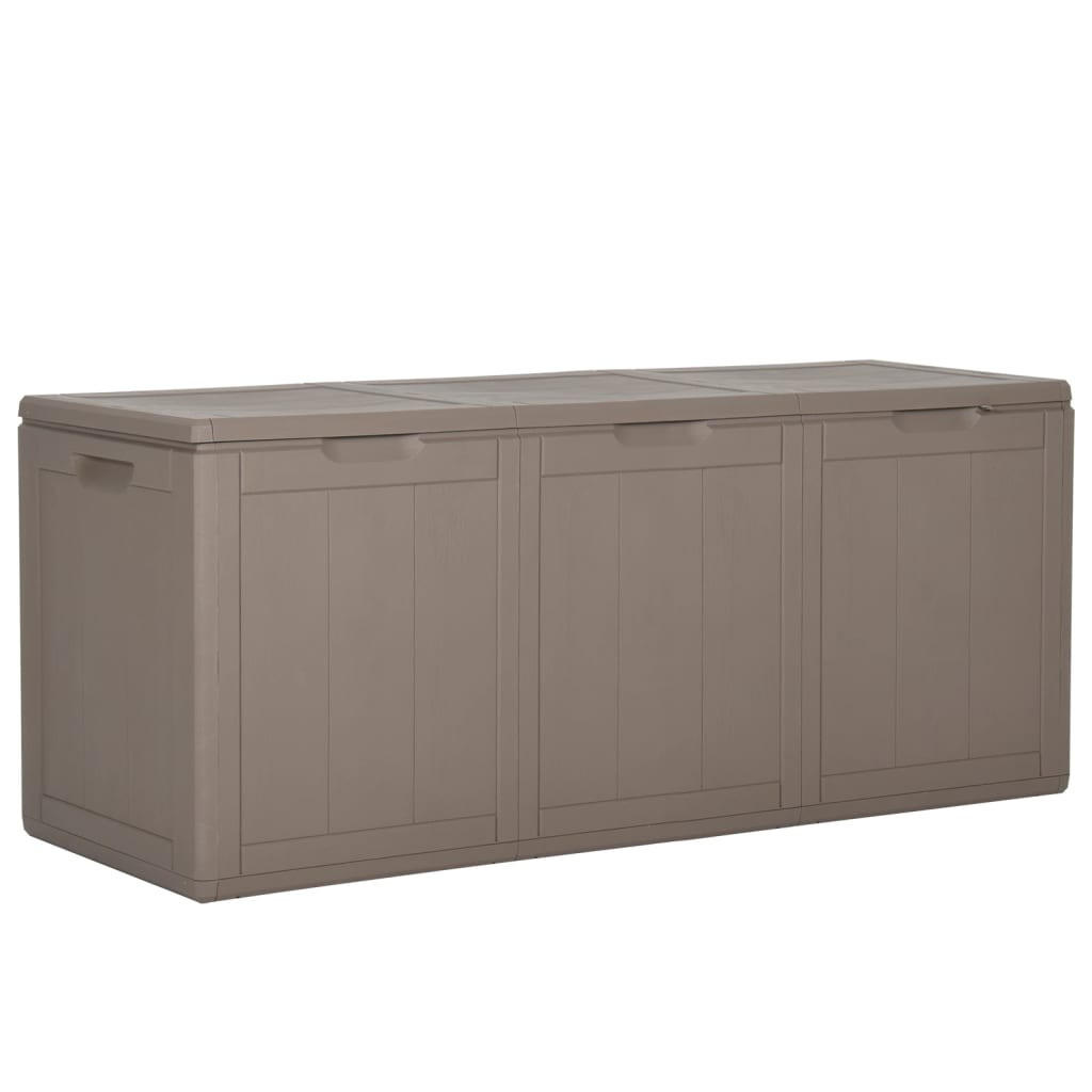 GARTEN-AUFBEWAHRUNGSBOX 270 L Braun PP-Holzoptik - Braun, Kunststoff (118.5/51/44.5cm) - furnicato