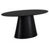 ESSTISCH 90/160/76 Schwarz oval - Schwarz, Holz (90/160/76cm) - Furnhouse