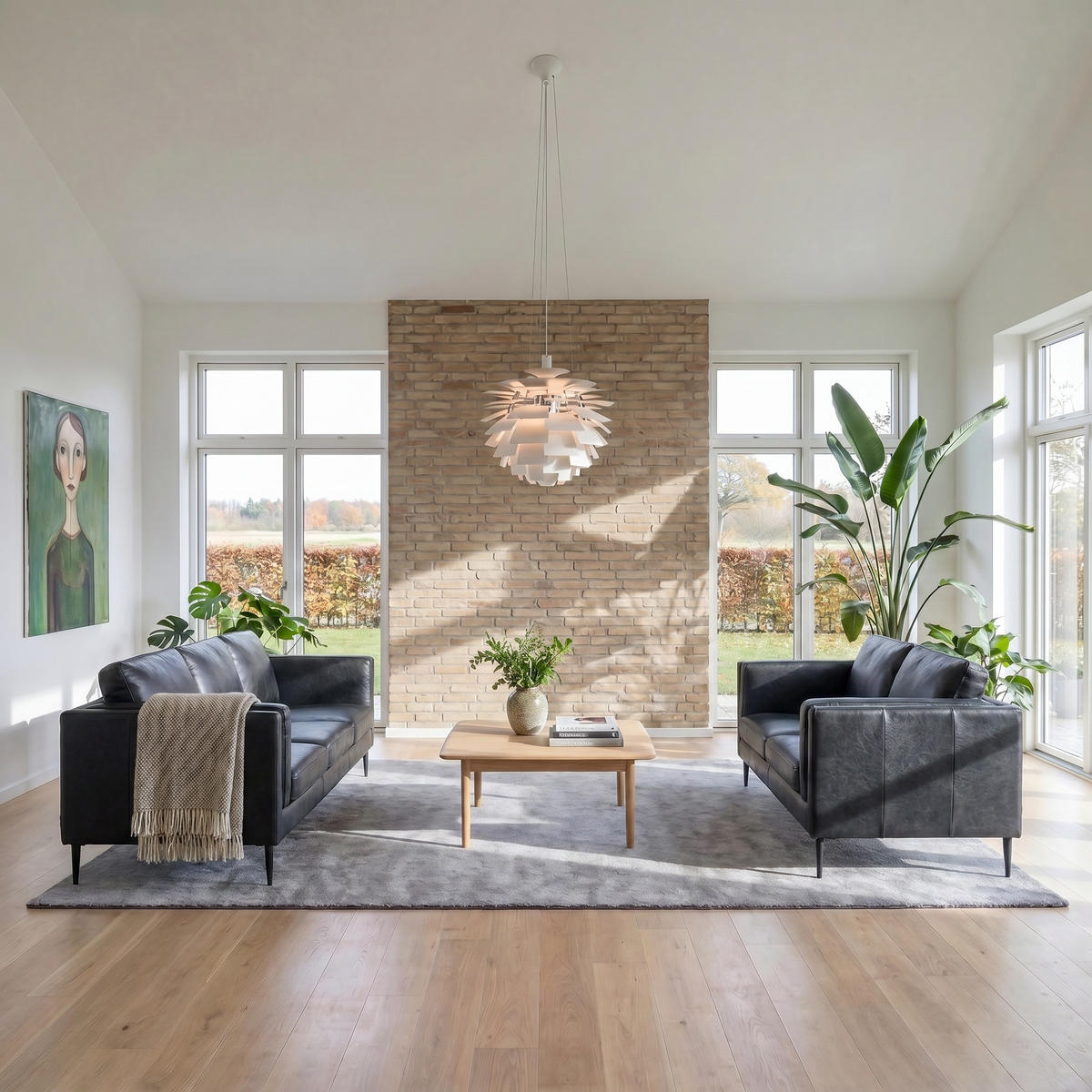 ZWEISITZER-SOFA Echtleder Schwarz - Schwarz, Leder/Metall (157/83/88cm) - Furnhouse