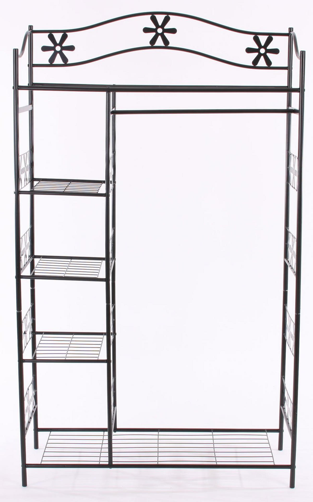 METALL-GARDEROBE OHNE VORHANG Schwarz - Schwarz, Metall (100/172/43cm) - MCW