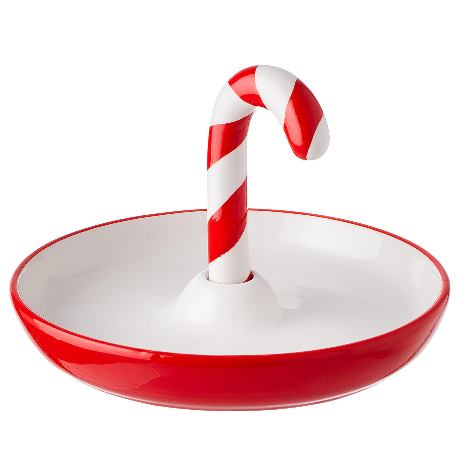 TELLER Sweet X-Mas "Candy Cane" Ø20cm - Rot/Weiß, Stein (13cm) - Butlers