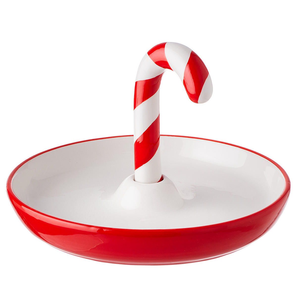 TELLER Sweet X-Mas "Candy Cane" Ø20cm - Rot/Weiß, Stein (13cm) - Butlers
