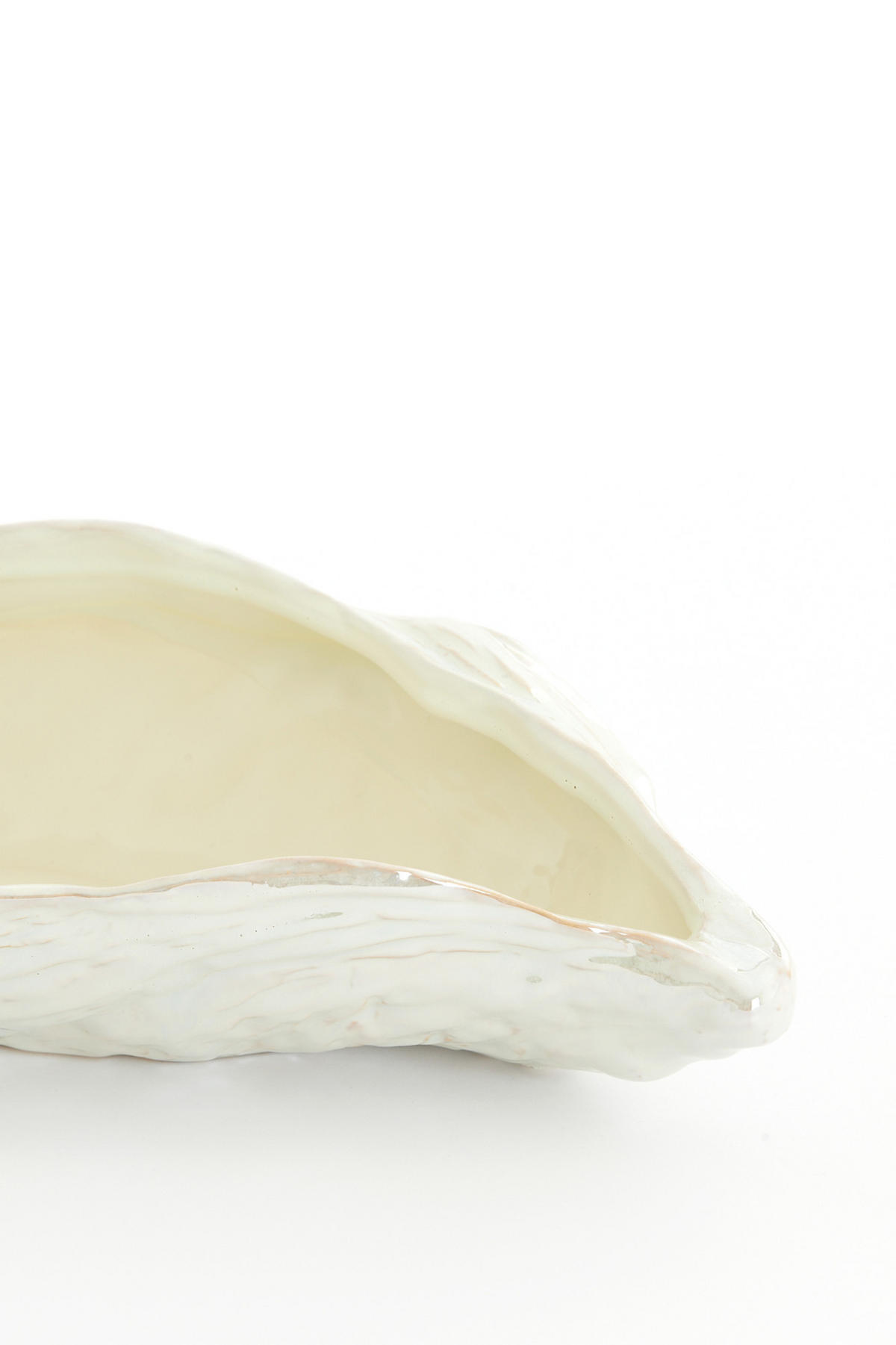 SCHALE Kalako Weiß 41/20,5/10 cm - Weiß, Keramik (10cm) - Light & Living