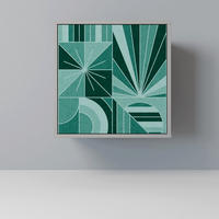 SIDEBOARD HARMONIC GRID, Grau, 57,5x42x57,5 cm, Ohne Füße - Multicolor/Grau, Holzwerkstoff (57.5/57.5/42cm) - SpaceRebels