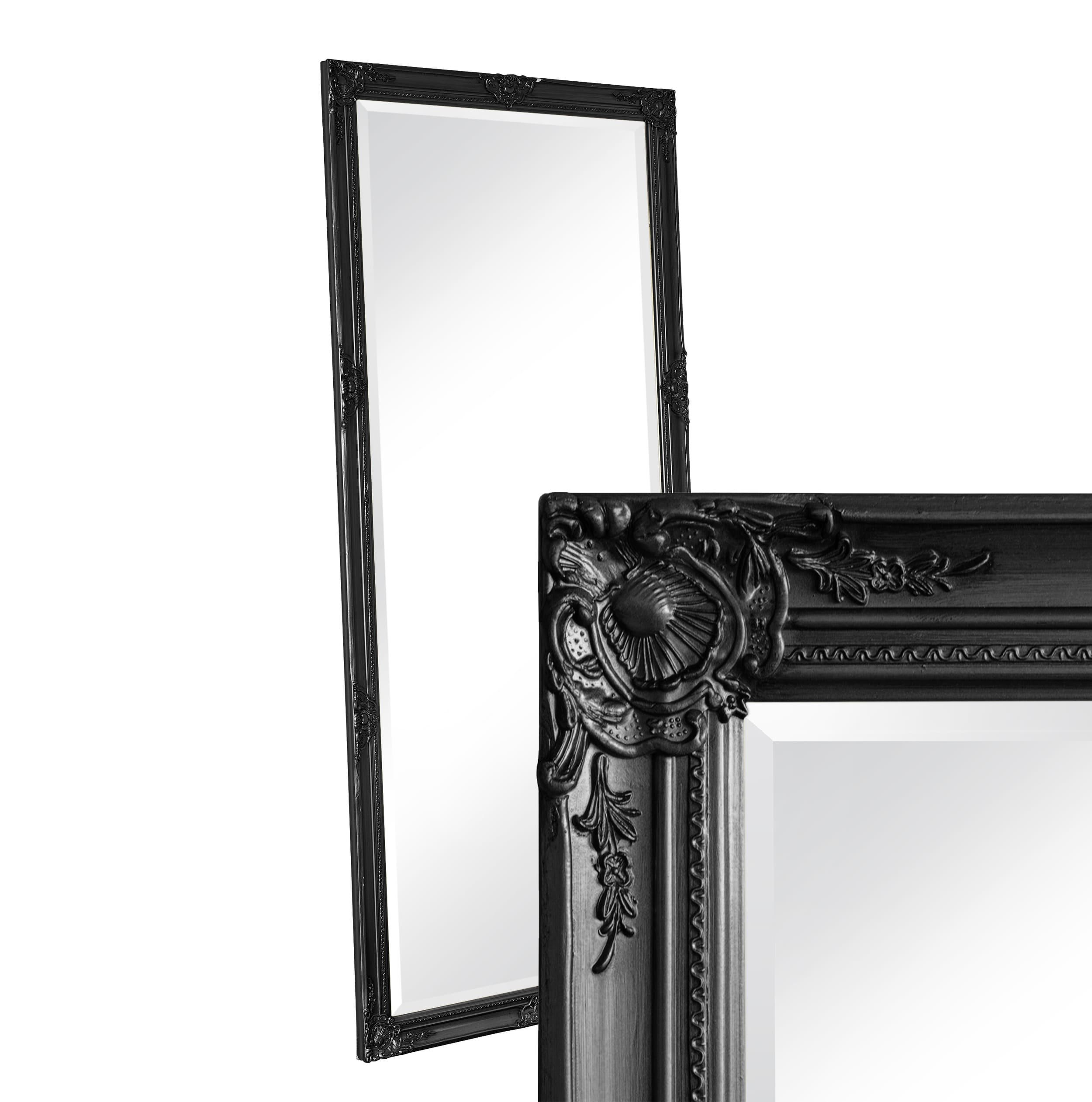 WANDSPIEGEL XL 180x80 cm, Schwarz, Holz - Schwarz, Holz (80/180/5cm) - dasmöbelwerk