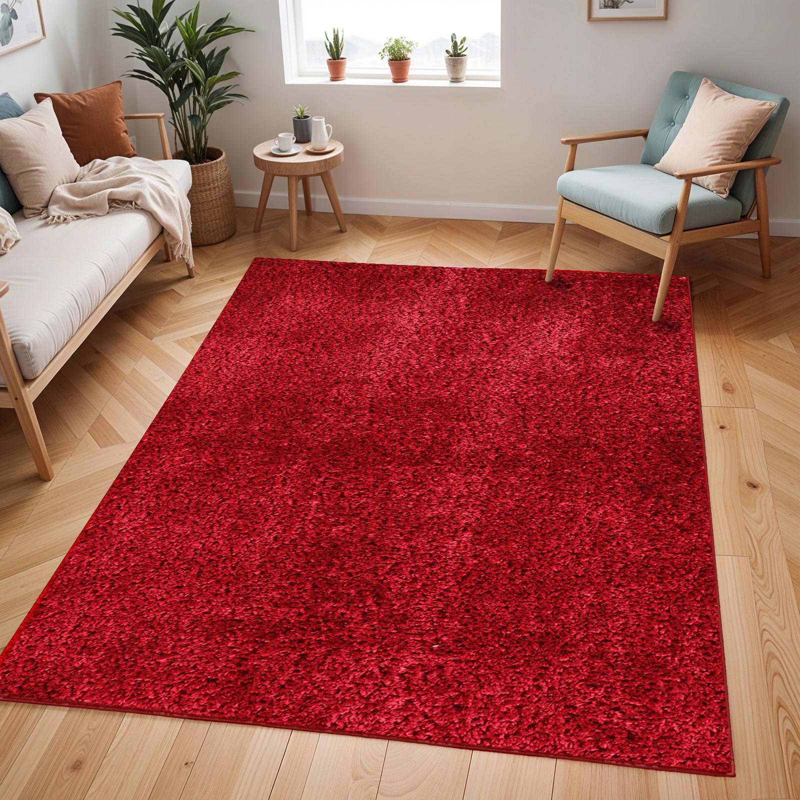 HOCHFLORTEPPICH 200/275 cm Red - Rot, Naturmaterialien/Textil (200/275cm) - LIVABLISS