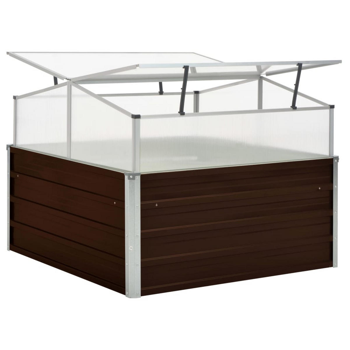 GEWÄCHSHAUS Braun 100 x 100 x 85 cm - Braun, Metall (100/85/100cm)